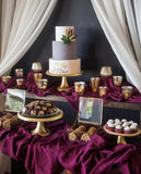 burgundy gauze table runner