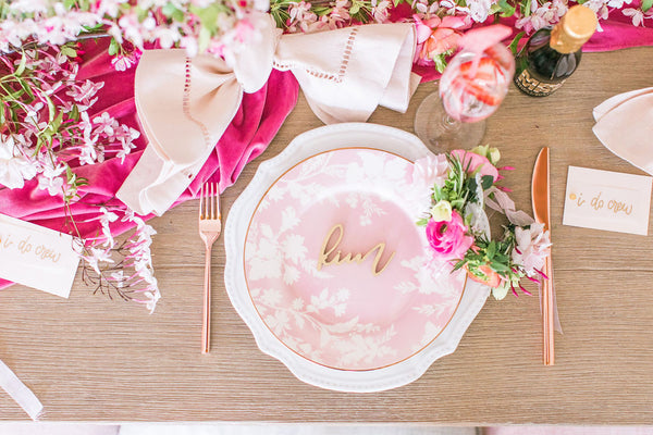 Dusty Rose Velvet Runner | Velvet Table Runner