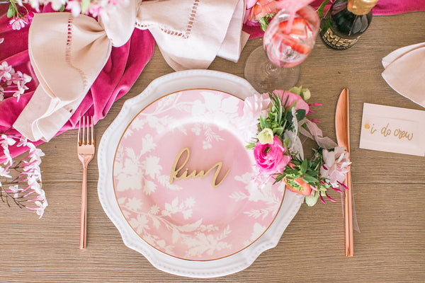 Dusty Rose Velvet Runner | Velvet Table Runner