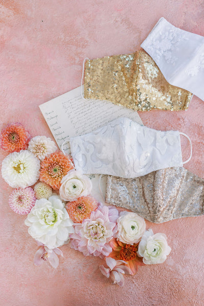 White Silk & Lace Bridal Mask | Bridal Face Mask