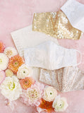 White Silk & Lace Bridal Mask | Bridal Face Mask