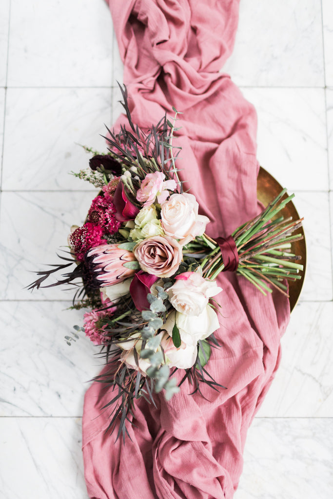 Mauve Gauze Table Runner - Partycrushstudio