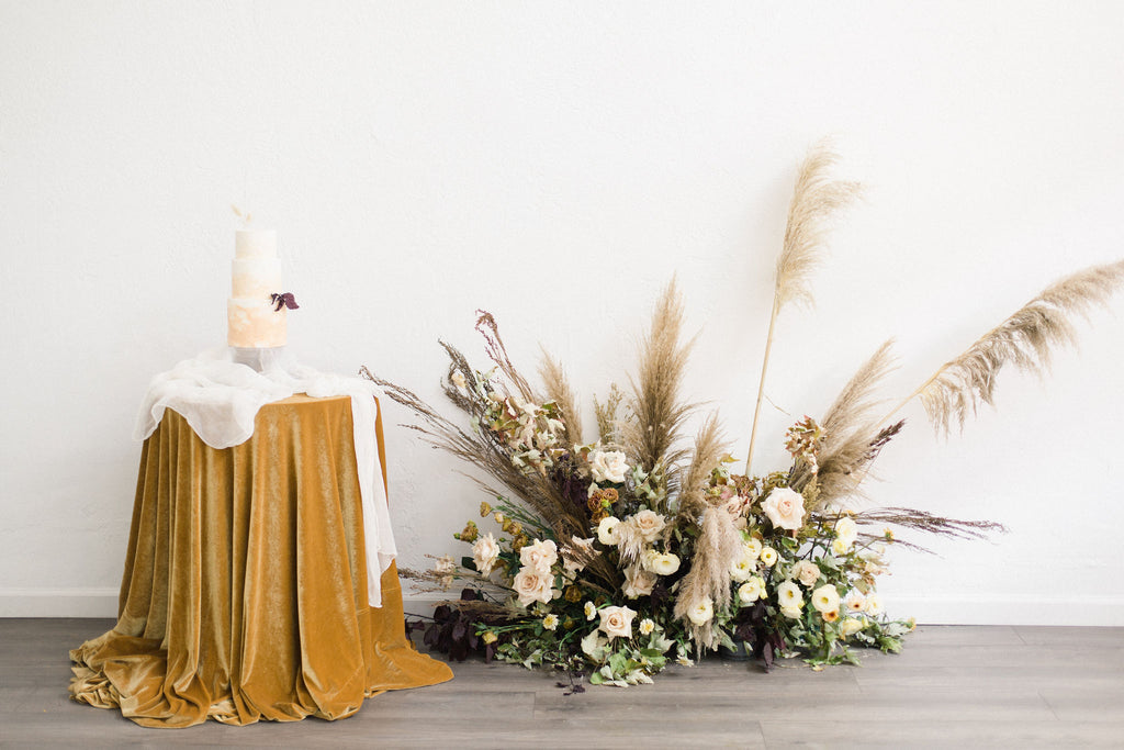 Mustard Velvet Tablecloth