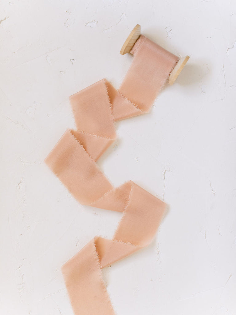 Coral Silk Ribbon | Silk Ribbon