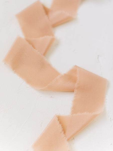 Coral Silk Ribbon | Silk Ribbon