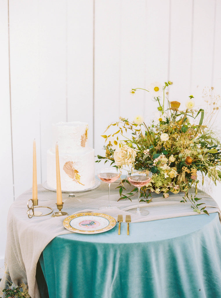 Taupe Gauze Table Runner