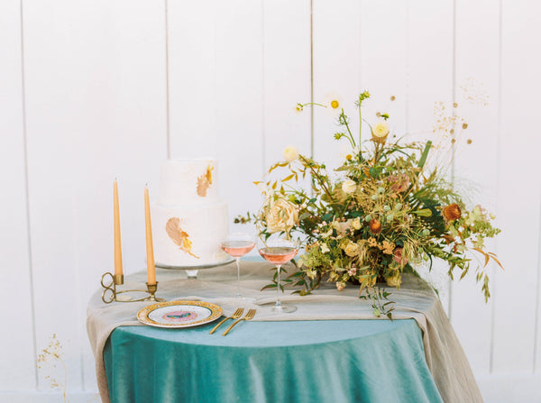 Taupe Gauze Table Runner