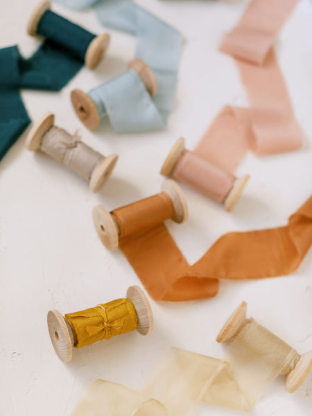 Golden Mustard Silk Ribbon | Silk Ribbon