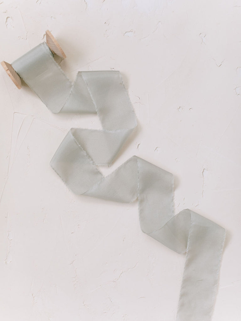 Grey Silk Ribbon | Silk Ribbon