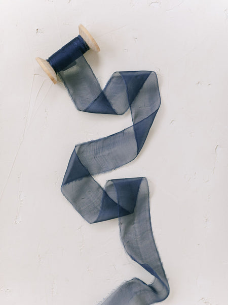 Midnight Blue Silk Ribbon | Silk Ribbon