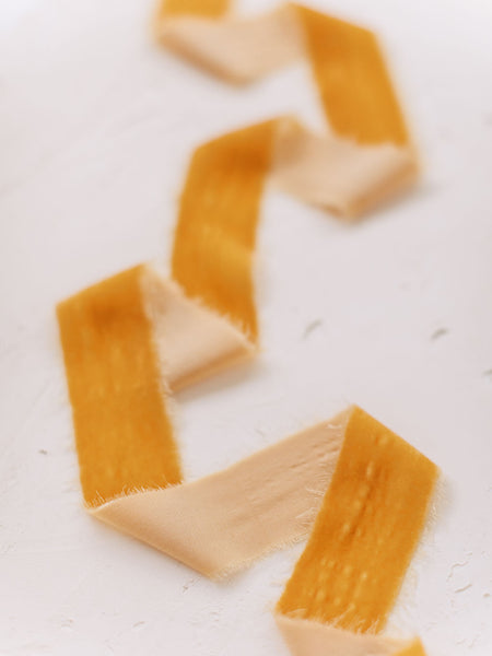 Marigold Silk Velvet Ribbon | Silk Velvet Ribbon