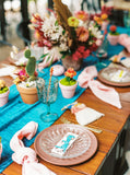 Turquoise Table Runner | Velvet Runner | Velvet Tablecloth