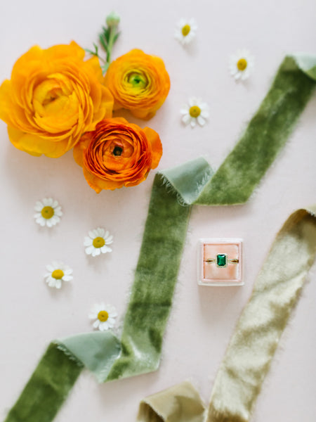 Silk Velvet Ribbon | Hand Dyed Silk Velvet Ribbon