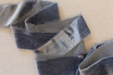 Grey Silk Velvet Ribbon | Charcoal Silk Velvet Ribbon | Black Silk Velvet Ribbon