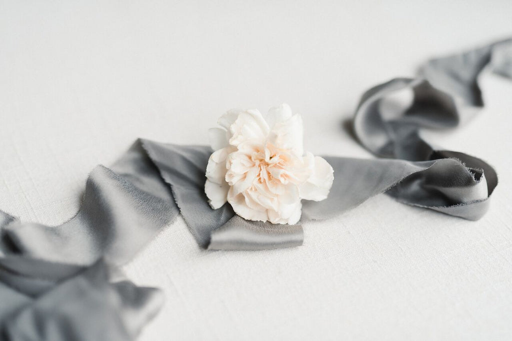 Grey Silk Ribbon - Partycrushstudio