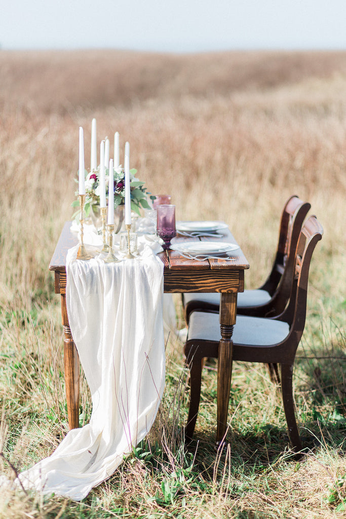 Ivory Gauze Table Runner - Partycrushstudio