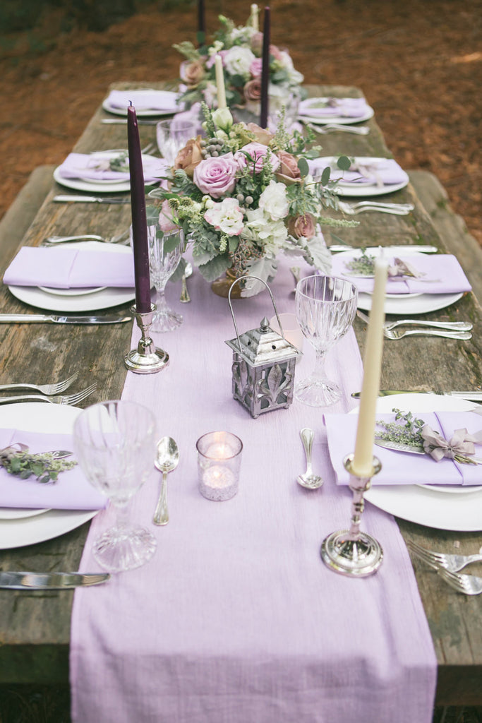 Lavender Gauze Table Runner - Partycrushstudio