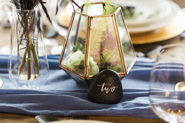 gauze table runner | Rustic table runner | blue table runner | flowing table linen | silk chiffon table runner | wedding | gauze - Partycrushstudio