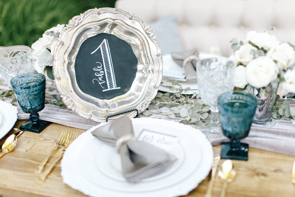 Gray velvet table Runner | Velvet table runner | Velvet runner | Velvet Tablecloth | - Partycrushstudio