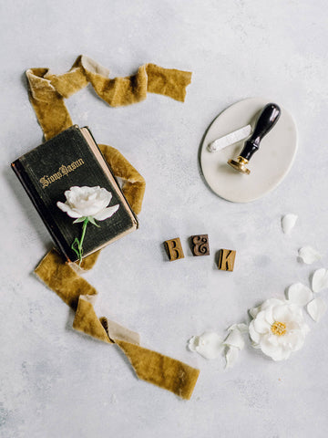 gold silk velvet ribbon - Partycrushstudio