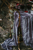 velvet runner | silk table runner | wedding runner | boho wedding runner | wedding tablecloth | gray table runner  | ultra violet | wedding - Partycrushstudio