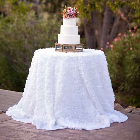 White Pearl Chiffon Tablecloth