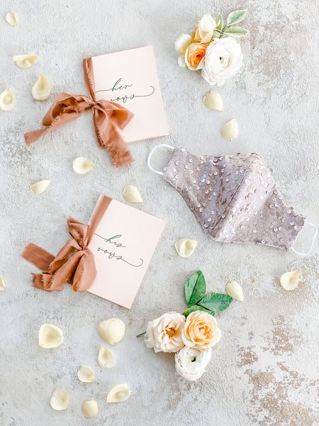 Champagne Sequin Facemask | Sequin Facemask