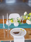 Seafoam Silk Crinkle Table Runner