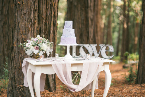 Lavender Silk Chiffon Table Runner - Partycrushstudio