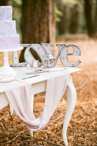 Lavender Silk Chiffon Table Runner - Partycrushstudio