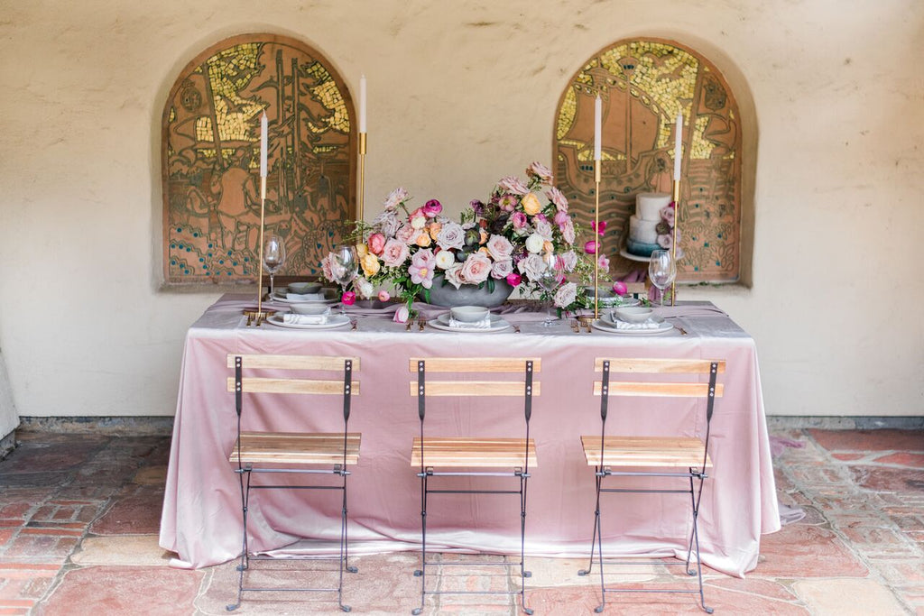 Blush Velvet Table Linen