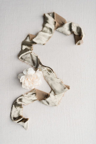 Harbor Gray Silk Velvet Ribbon - Partycrushstudio