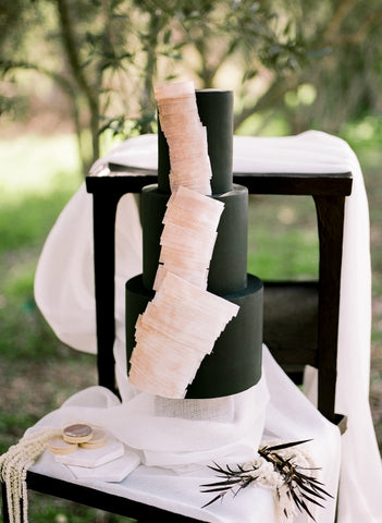 Light Peach Silk Chiffon Runner | Silk Chiffon Table Runner
