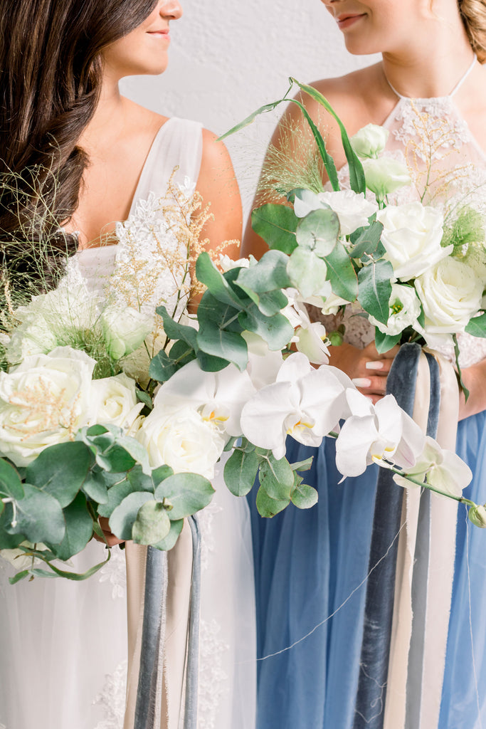 Dusty Blue Velvet Ribbon