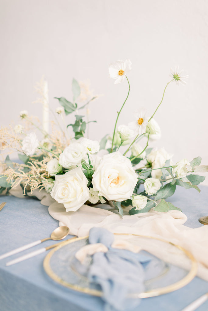 Dusty Blue Silk Napkins