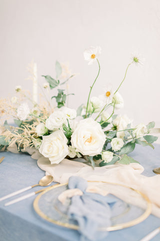 Dusty Blue Silk Napkins