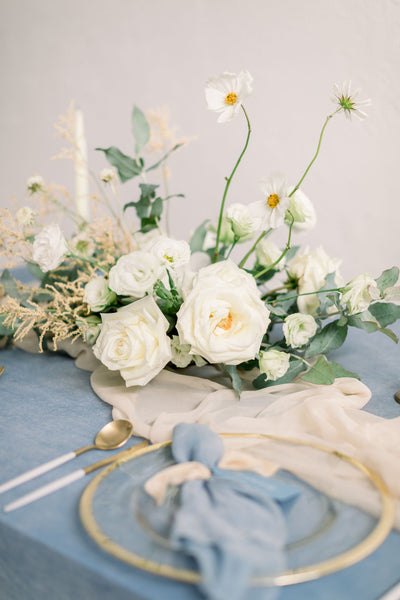 Dusty Blue Silk Napkins