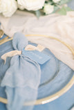 Dusty Blue Silk Napkins