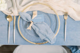 Dusty Blue Silk Napkins