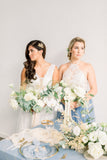 Dusty Blue Silk Napkins