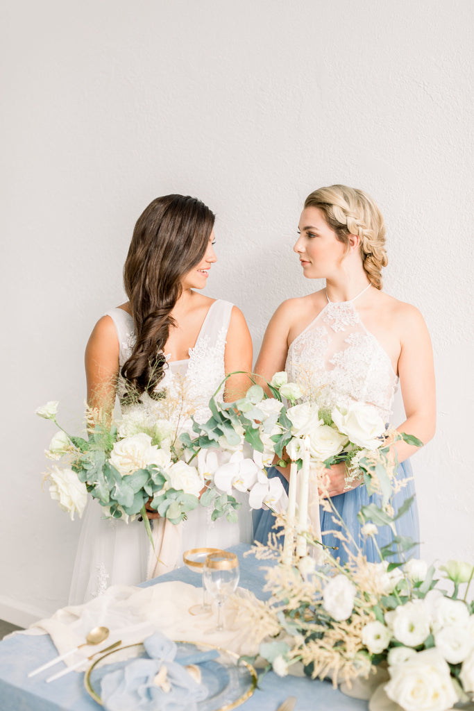 Dusty Blue Silk Napkins