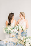 Dusty Blue Silk Napkins