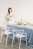 Powder Blue Velvet Table Linen