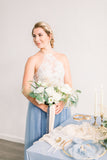 Dusty Blue Silk Napkins