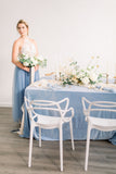 Powder Blue Velvet Table Linen