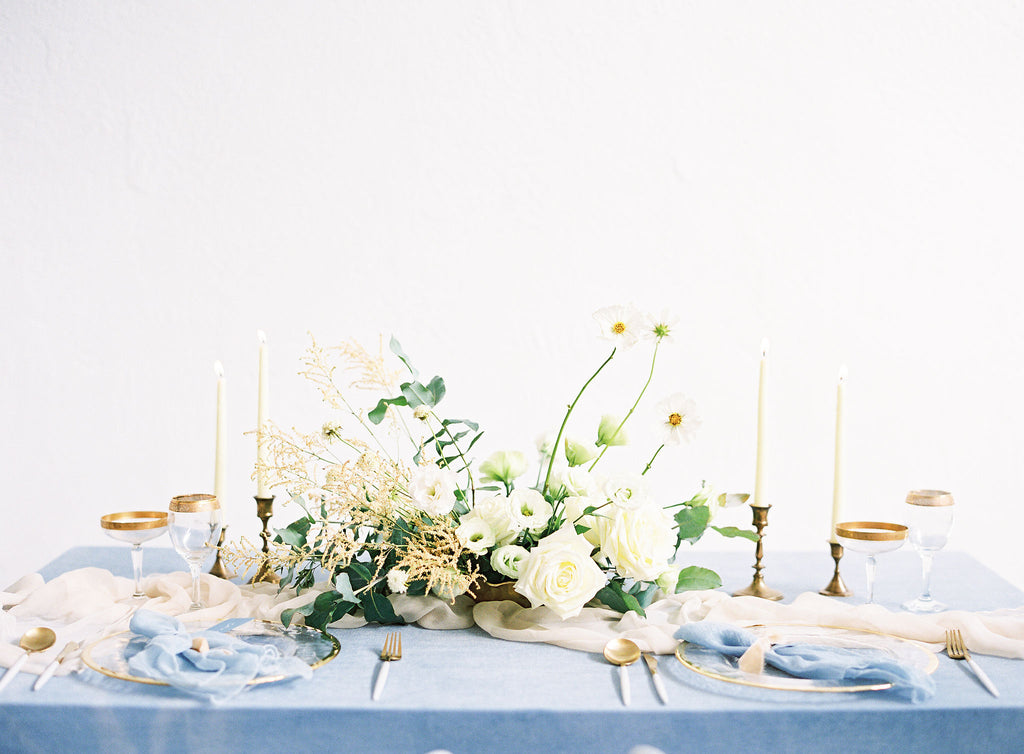 Dusty Blue Silk Napkins