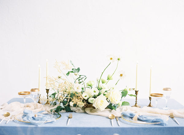 Dusty Blue Silk Napkins