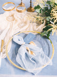 Dusty Blue Silk Napkins