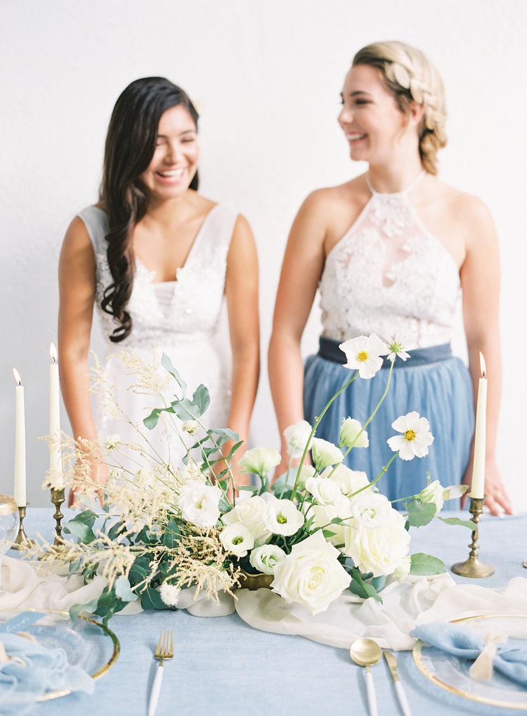 Dusty Blue Silk Napkins