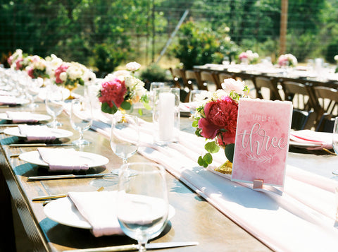 blush silk chiffon table runner - Partycrushstudio